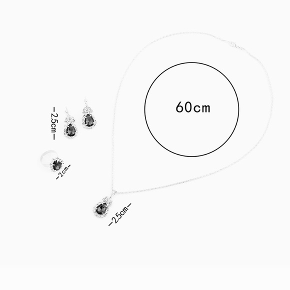 Gold Style Necklace Set Earrings Ring Fashion Jewelry Emerald Green - Picture 2 of 3